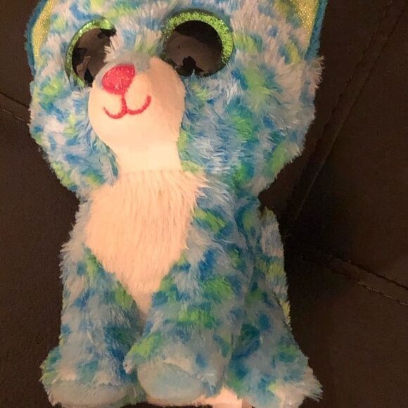 Ty Beanie Boos Leona Blue Leopard Plush 6” - Picture 4 of 7